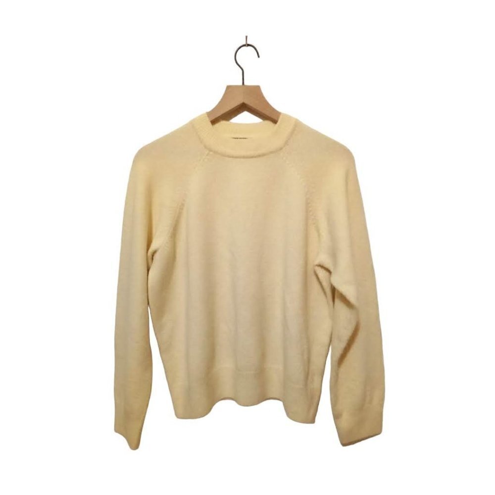 Vince Camuto Ivory Mock Neck Long Raglan Sleeve Acrylic Blend Sweater Sz L